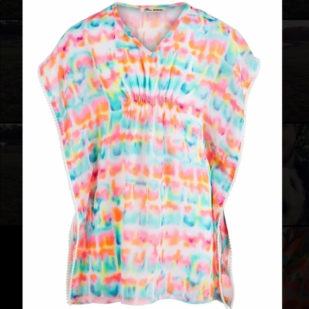MIKEN Mermaids Tie Dye Rainbow Swimsuit Cover up
